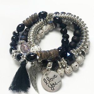 Fashion crystal star charm bracelets for women